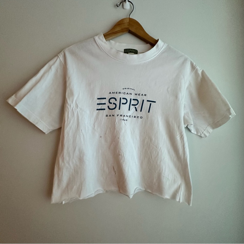 Vintage Esprit White Crop Top M